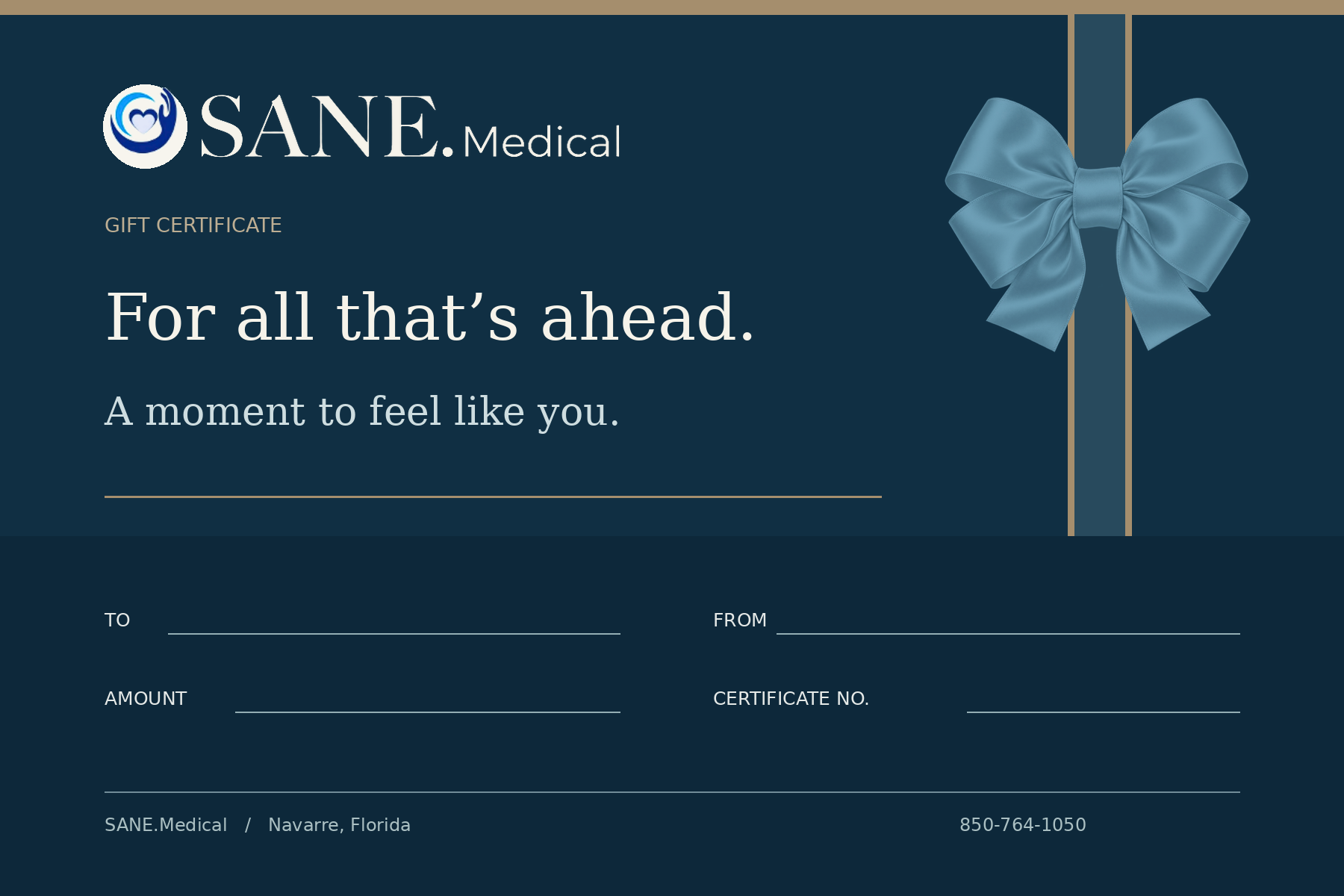 Design D: SANE.Medical All That’s Ahead gift certificate
